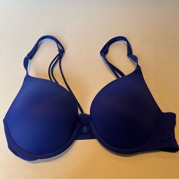 Pink Wear Everywhere Push Up Bra Royal Blue Size 34B - Picture 1 of 6